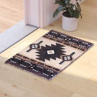 Flash Furniture ACD-RG611-23-BN-GG Mohave Collection 2' x 3' Brown Traditional Southwestern Style Area Rug - Olefin Fibers with Jute Backing
